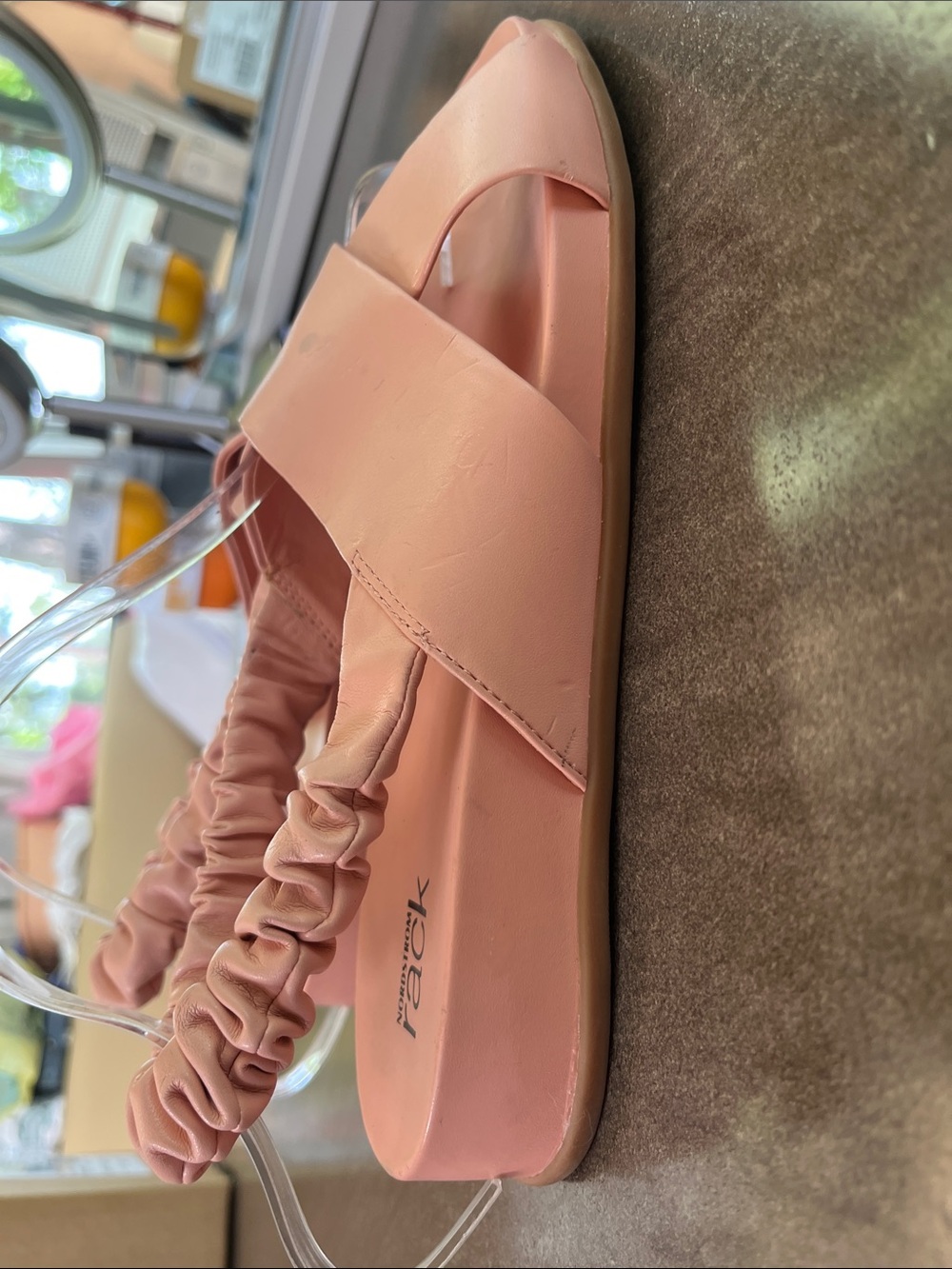 Comfort Crisscross Slingback Sandals in Blush Pink - Picture 2 of 4